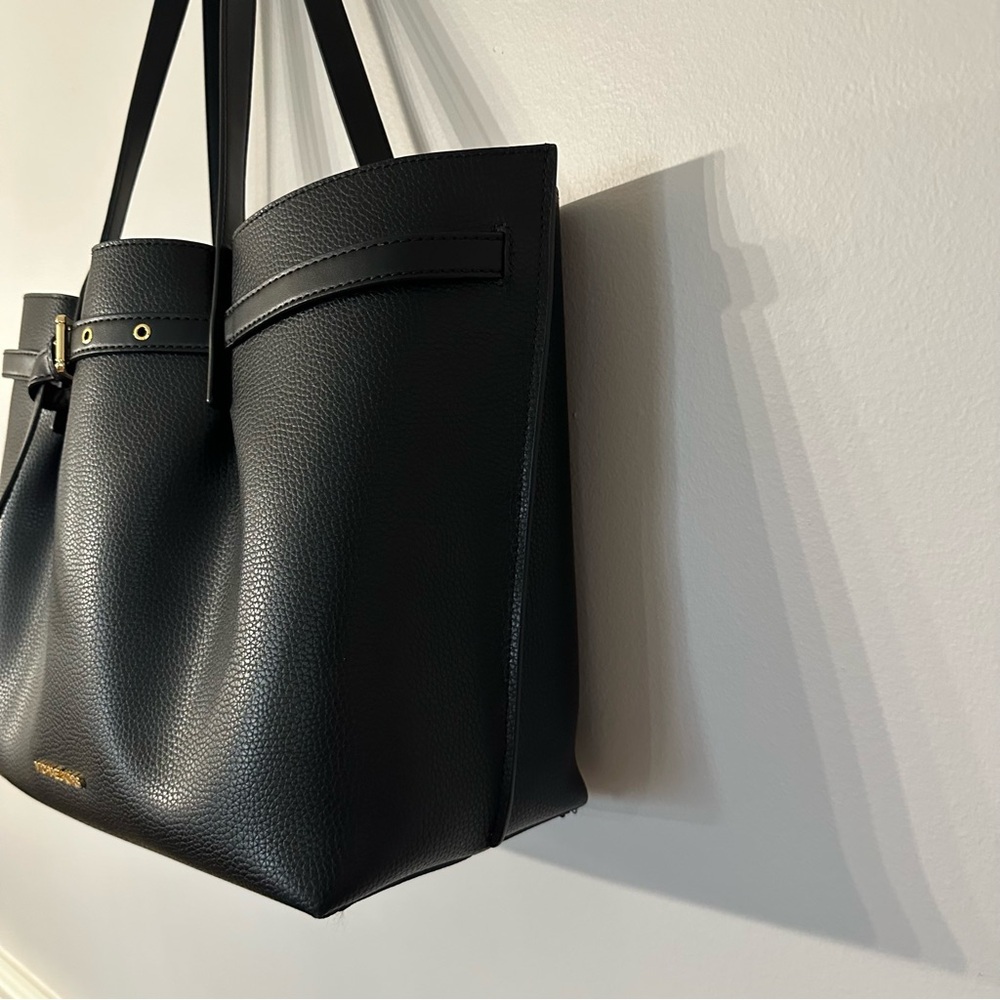 Michael Kors Women’s Black Pebbled Large Leather Tote with Snap Closure GUC - Picture 6 of 12